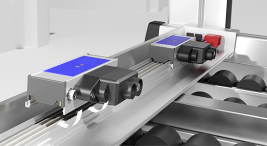 Einfache Montage des E-Kanban Steuerungsmoduls durch Aufclipsen auf die Profilschiene.